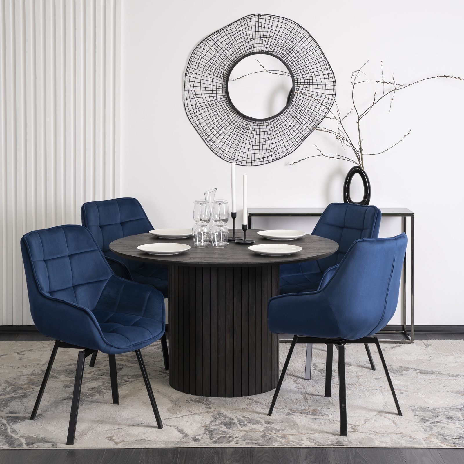 Pikowane krzesło obrotowe z lamówką Luna - obrazek 2