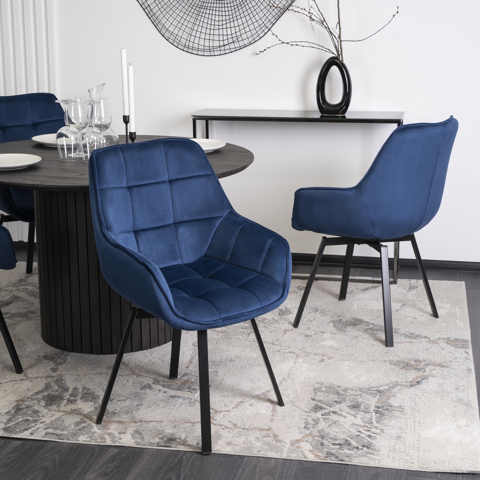 Pikowane krzesło obrotowe z lamówką Luna - obrazek 5